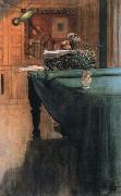 Carl Larsson brita at the piano oil on canvas